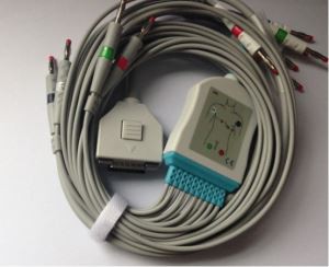 Fukuda ME KP500 10lead EKG Cable with Lead Wires,IEC/AHA,CLIP/IEC