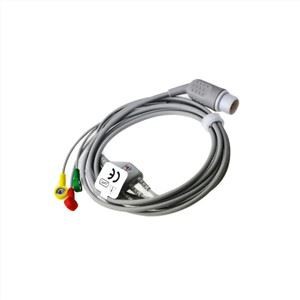 Compatible ph 8Pin ECG Cable Leadwire 3 Leads Snap